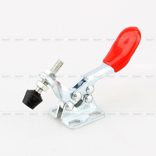 1pc Antislip Plastic Covered Handle Horizontal Toggle Clamp Hand Tool GH-201A