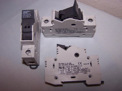 SPRECHER &amp; SCHUH FH8-1PM30 30A 600V FUSED DIN RAIL SWITCH NEW LOT OF 3