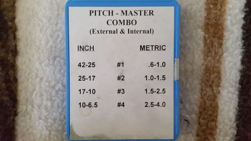 Spi Ext. &amp; Int. Thread Pitch Master Size Set #1, #2, #3, #4 For Calipers