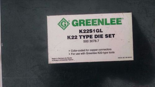 Greenlee K22S1GL Die Kit for 8 AWG to 600 Kcmil Copper Connectors