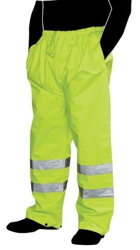 Liberty glove &amp; safety liberty hivizgard polyester class e rain pant with 2&#034; for sale