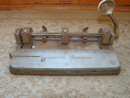 Vintage Cast Iron Improved Hummer 3 Hole Punch