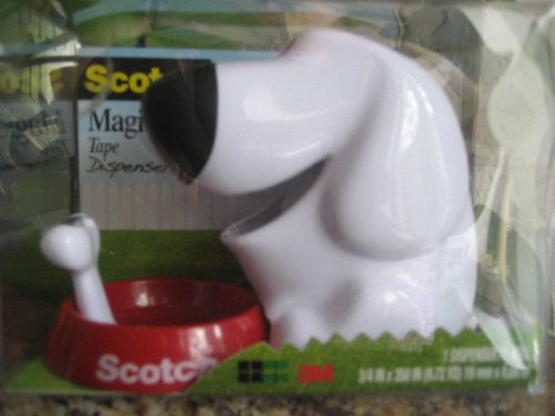 Tape Dispenser with Scotch Magic Tape, 3/4 x 350 Inches, 1 Roll, Scotch Dog