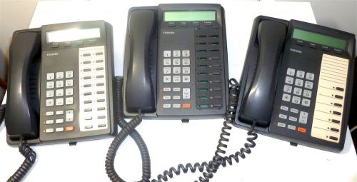 [Lot of 3] Toshiba Digital Business Telephones [1x] DKT3020-SD, [2x] DKT3007-S