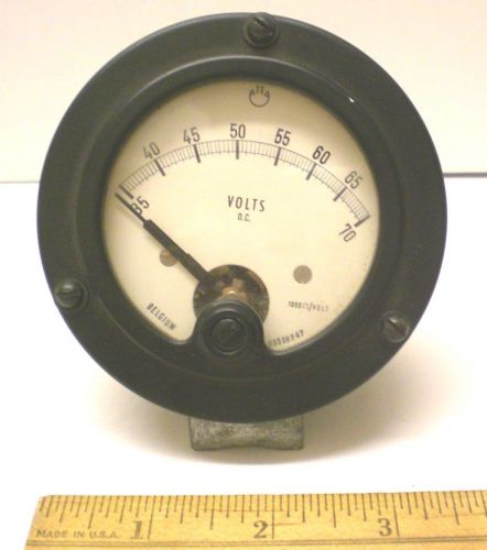 DC Voltmeter, ATEA Expanded Scale Volt Meter 35-70 VDC 3&#034; New, Made inBelgium
