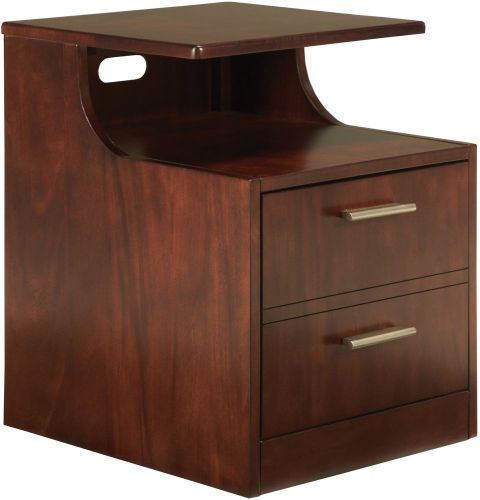 Contemporary Studio File Drawer Wood Cabinet Home Office Furniture Brown