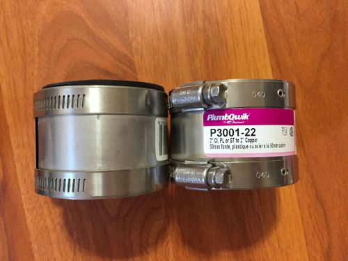 The fernco proflex 2 in. epdm rubber shielded coupling (2pack) for sale
