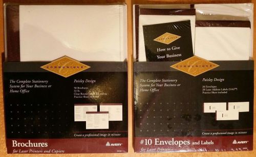 Avery Communique Paisley Design Brochures &amp; #10 Envelopes and Labels  - Laser