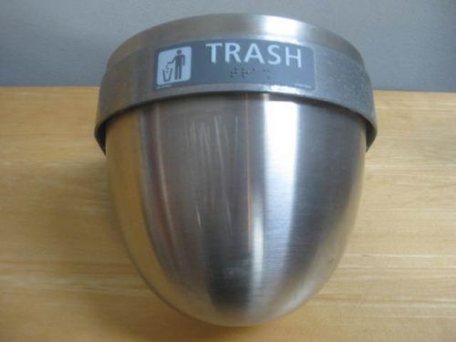 EX CELL 70 001 SMALL HANGING TRASH CAN ASHTRAY 70-001 STAINLESS STEEL USED