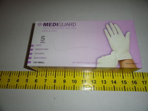 MediGuard Powdered Latex Exam Gloves 100 per box Size SMALL MG8701