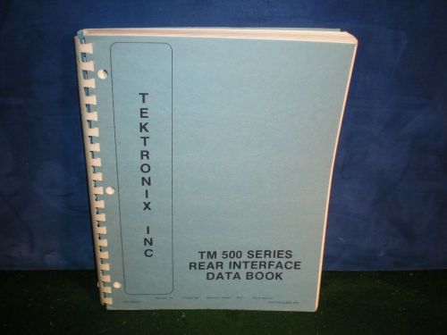 Tektronix TM 500 Series REAR INTERFACE DATA BOOK Nov 1975 1st ed 070-2088-02