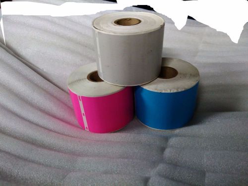 3 Rolls 2-5/16x4 Dymo Compatible 30256 Shipping 300 Labels P/R 1 EA RD/GR/GD