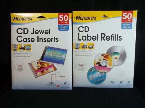 Memorex CD Jewel Case Inserts 40 Sheets  CD Label Refills 11 Sheets
