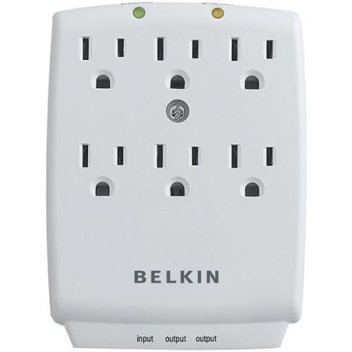 Belkin F9H620-CW Wall-Mount Surge Protector Plug w/6 Outlets