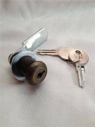 Antique Brass File Cabinet Desk Drawer Lock w/ 2 Common Keys 3/4&#034; Cam Lock Qty 4