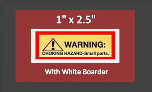12  Choke Hazard Stickers Labels vending vendstar   x