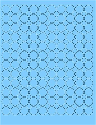 Chromalabel.com 3/4&#034; baby blue round labels for laser &amp; inkjet printers | 3,000 for sale