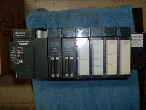 GE Fanuc Series 90-30 PLC WITH RACK, PS, PROCESSOR AND 6 I/O CARDS