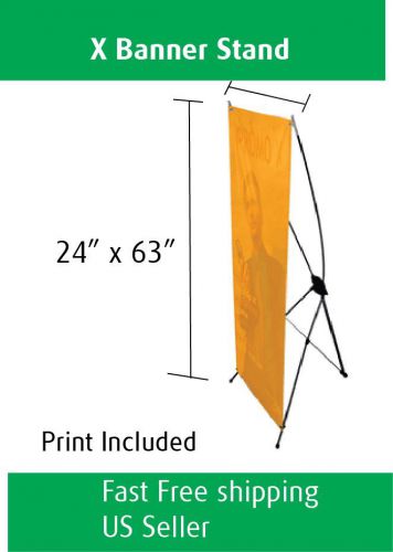 X Banner Stand - 24 x 63 - Print included