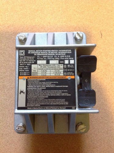 Square D Manual Motor Switch, 30amp 3-Phase 3-Pole (2510KR2)