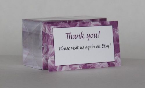 50 Etsy Thank You Tags Notes Cards Seller Package Inserts Etsy
