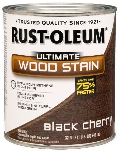 Rust-oleum 260152 ultimate wood stain, quart, black cherry for sale