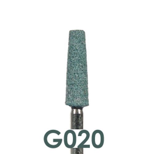 100 Flat End Taper Green Mounted Stones Dental Lab