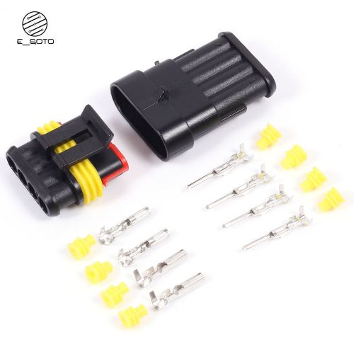 5pcs AMP Plug/Socket Kit 4Bit Female/Male Precise Waterproof Connector