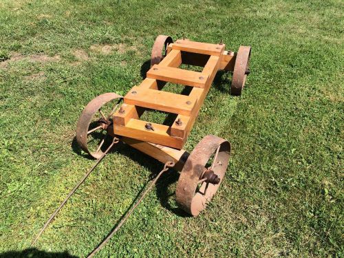 Upright Rock Island Hit Miss Antique Stationary Engine Cart Trucks