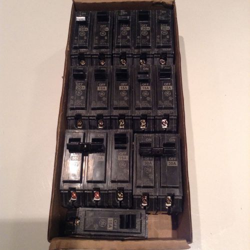 General circuit breaker 15, 20, 30, and 50 amp lot for sale