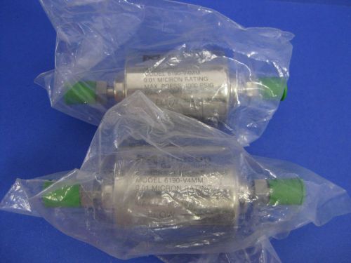 Matheson Inline Gas Filter 6190-V4MM, 1/4&#034; Male VCR, 1000psig, Lot of 2
