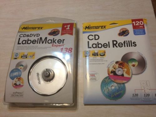 Memorex - Label Maker expert NIB  PLUS 120 pk CD Label Refills