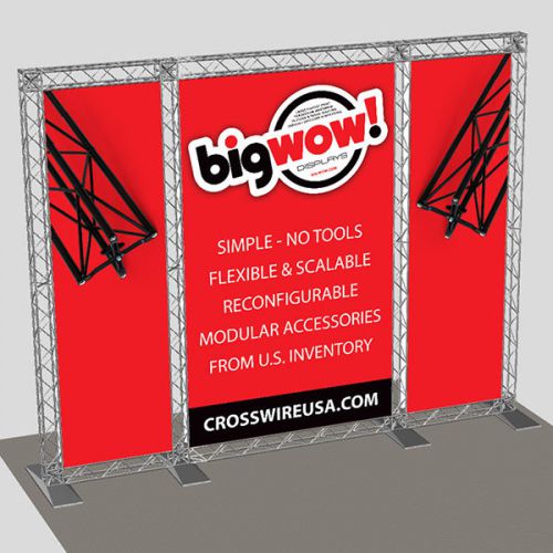 CrossWire Modular Mini Truss Trade Show Display - No Tools Required!