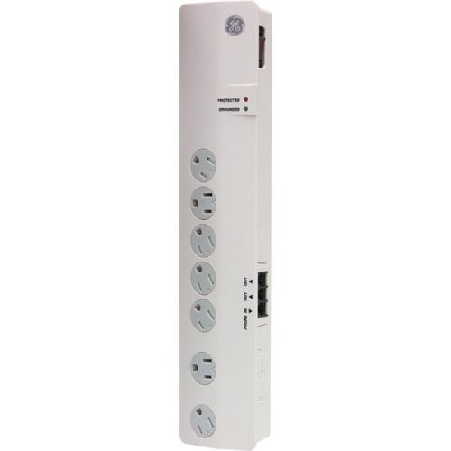 GE 14620 Surge Protector w/7 Outlets White 4&#039; Cord