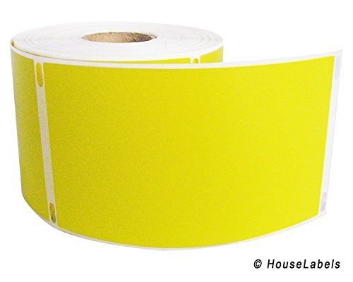 HouseLabels DYMO-Compatible 30256 YELLOW Large Shipping Labels (2-5/16&#034; x 4&#034;) --