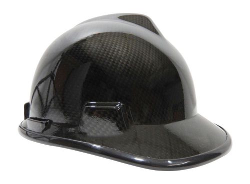 Custom Hydro Dipped Hard Hat Cap with Ratchet Suspension --Carbon Fiber Design