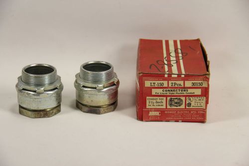 Lot of 2 midwest electric lt-150 flexible metallic liquid tight connector 1-1/2&#034; for sale