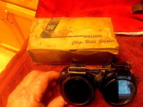 Vintage Willson Motorcycle, Steampunk, Goggles W/Box