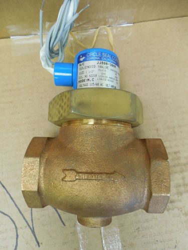 Circle seal solenoid valve jj800-30hp jj80030hp 1-1/2&#034; npt 115 vac 60 a amp new for sale