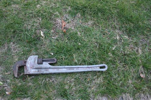Ridgid 818 aluminum 18&#034; inch pipe wrench for sale