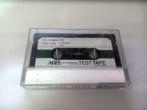 1pcs NEW ABEX A-BEX Test Tape TCC-194 IEC(Prague)1981 1KHz #CSQB
