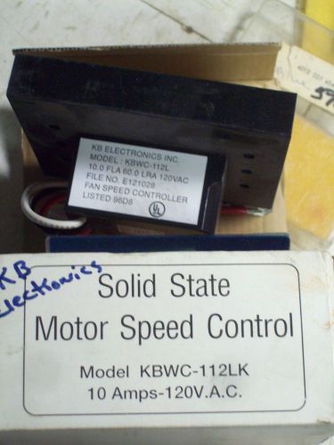 KB Electronics KBWC-112L Solid State Motor Speed Control MISSING KNOB