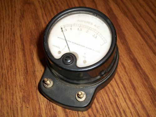 Antique Weston Ammeter A.C. 0-3 amperes panel meter steampunk