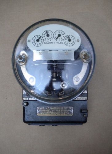 Antique/Vtg Sangamo Electric Co. killowatt utility watthour meter / type HC