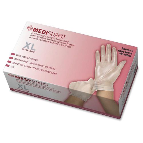 Medline mediguard vinyl non-sterile exam gloves - x-large size - clear - vinyl - for sale