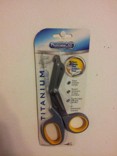 Physicians Care Titanium Bonded 7 Inch Blade Bandage Shears Gray/Yellow 90292