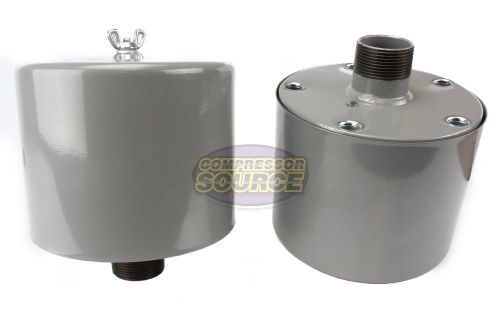 1.25&#034; inch air compressor intake filter silencer metal housing canister u.s.a. for sale