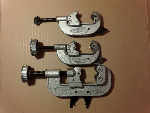 Lot of 3 vintage general pipe - tubing cutters for sale