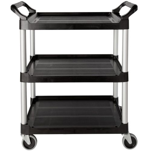 Rubbermaid utility cart 3424 series - black - three shelves (3424-88) for sale