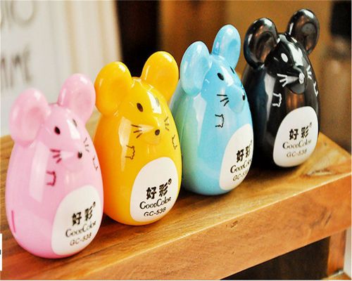 1pcs Candy Cute Cartoon Mouse Pencil Sharpener School Stationary for kids 6G